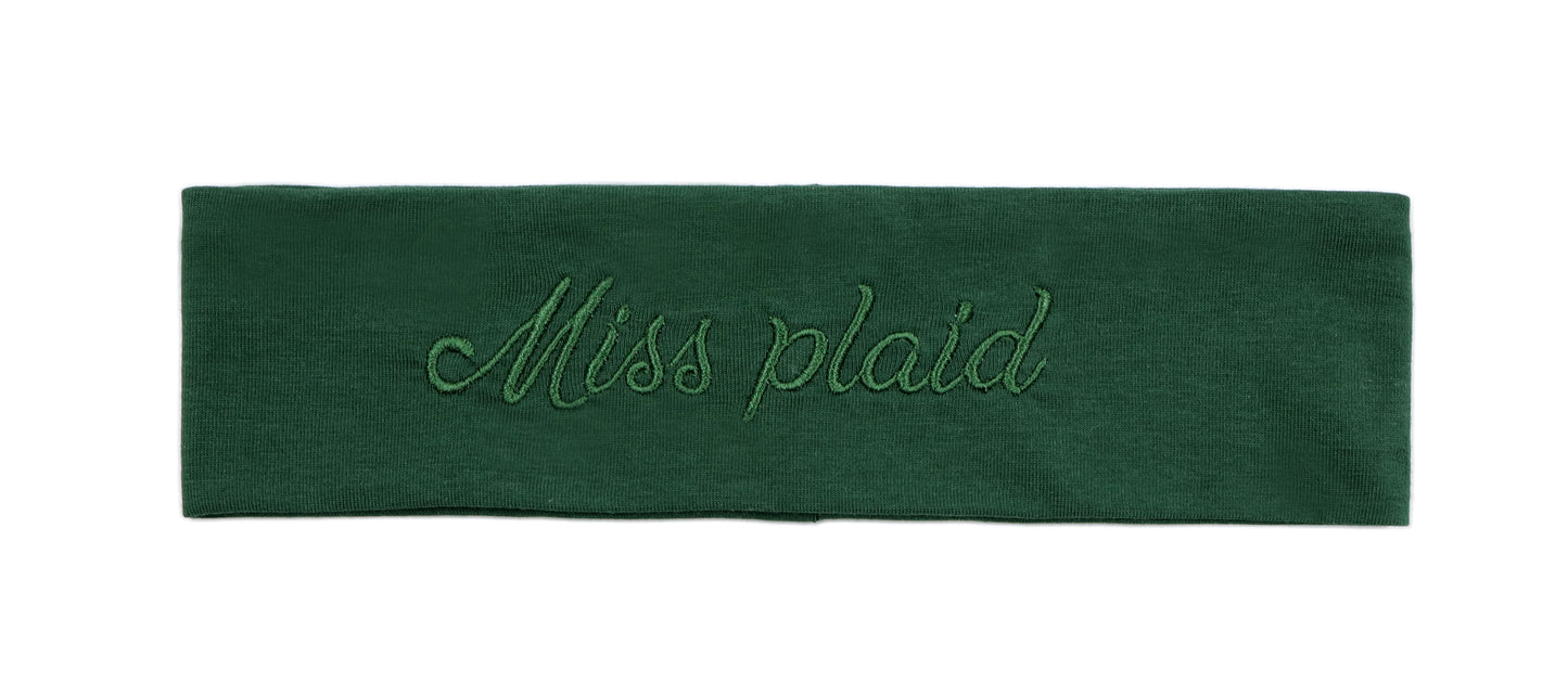 Hunter Green Embroidered Sweatband