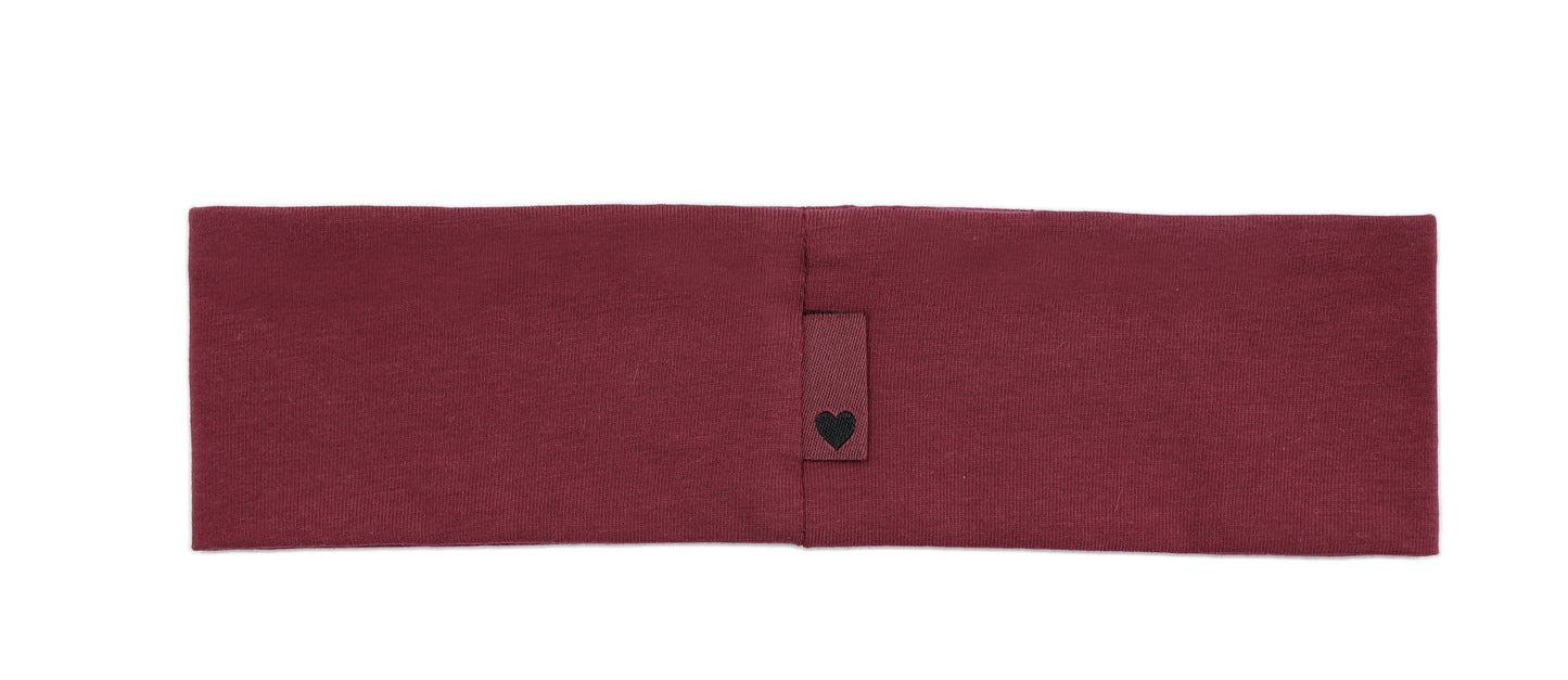 Burgundy Embroidered Sweatband