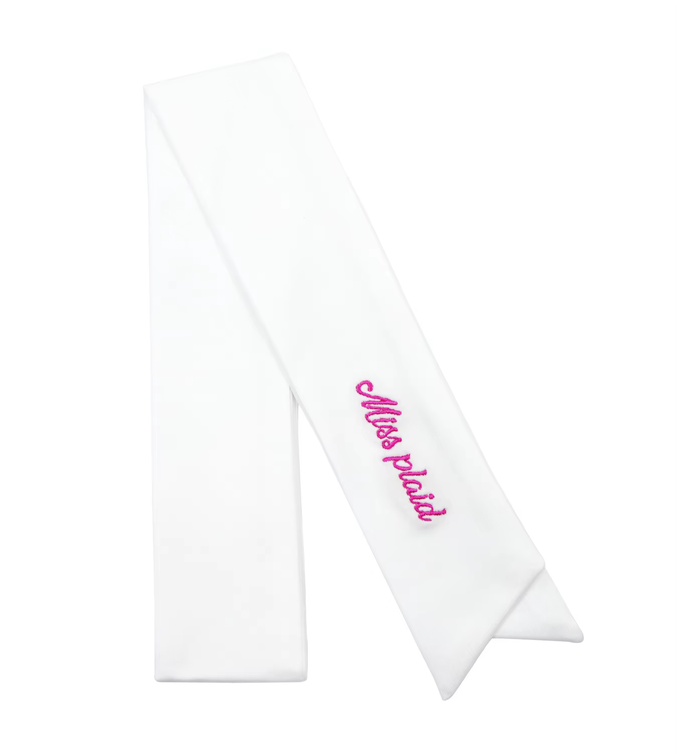 White/Hot Pink Hair Tie