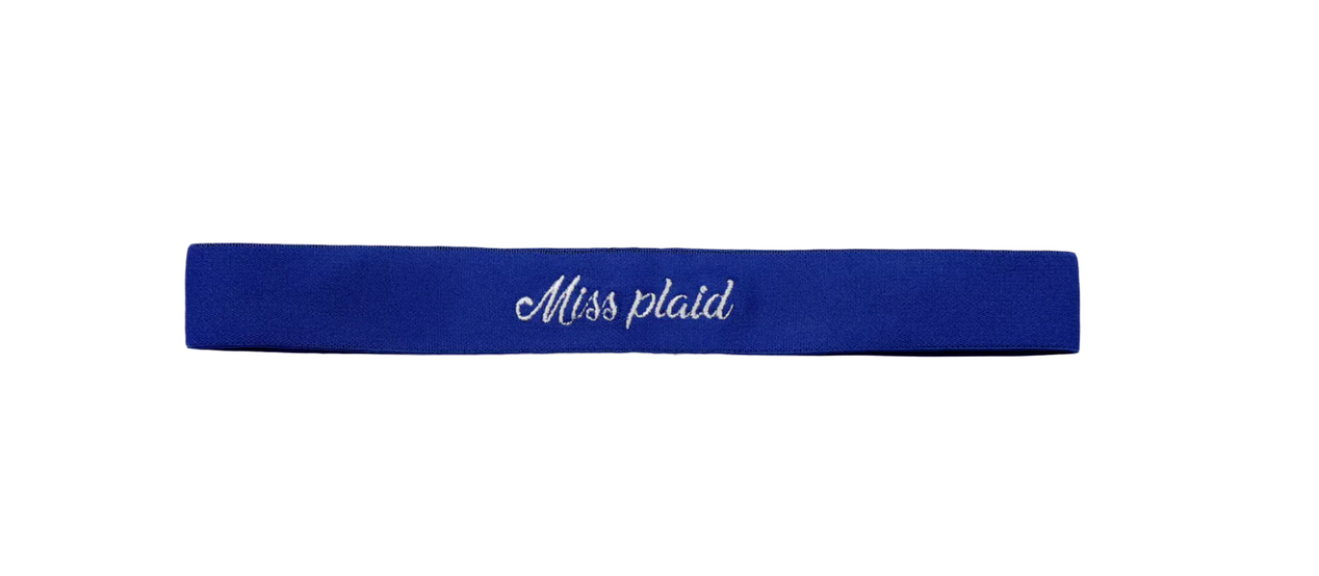Cobalt/White Elastic Band