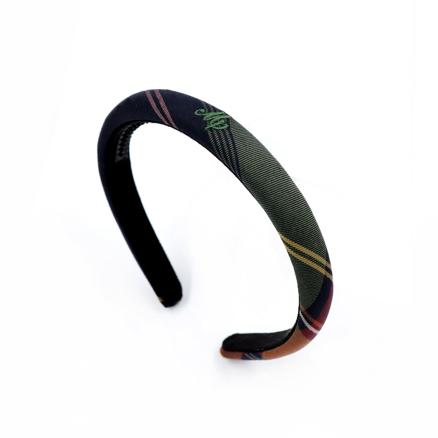 Plaid Logo Embroidered Headband