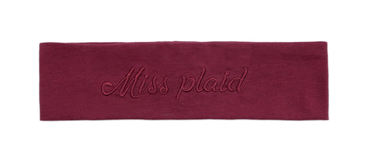 Burgundy Embroidered Sweatband