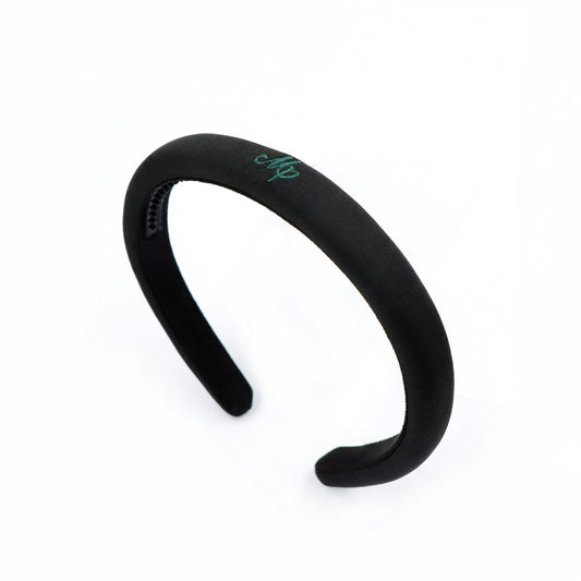 Black Logo Embroidered Headband