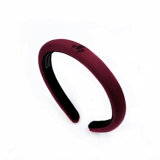 Burgundy Logo Embroidered Headband