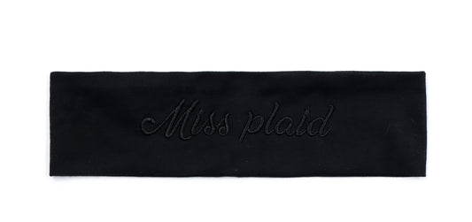 Black Embroidered Sweatband
